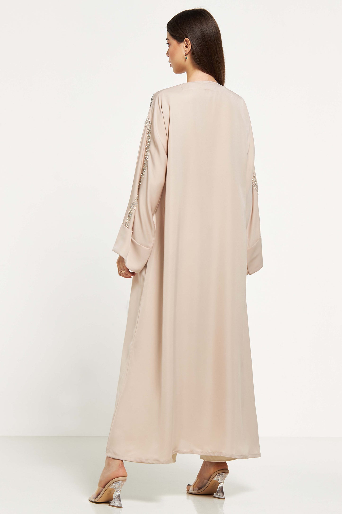 MOiSTREET Embellished Abaya with Sheila (8044683428067)