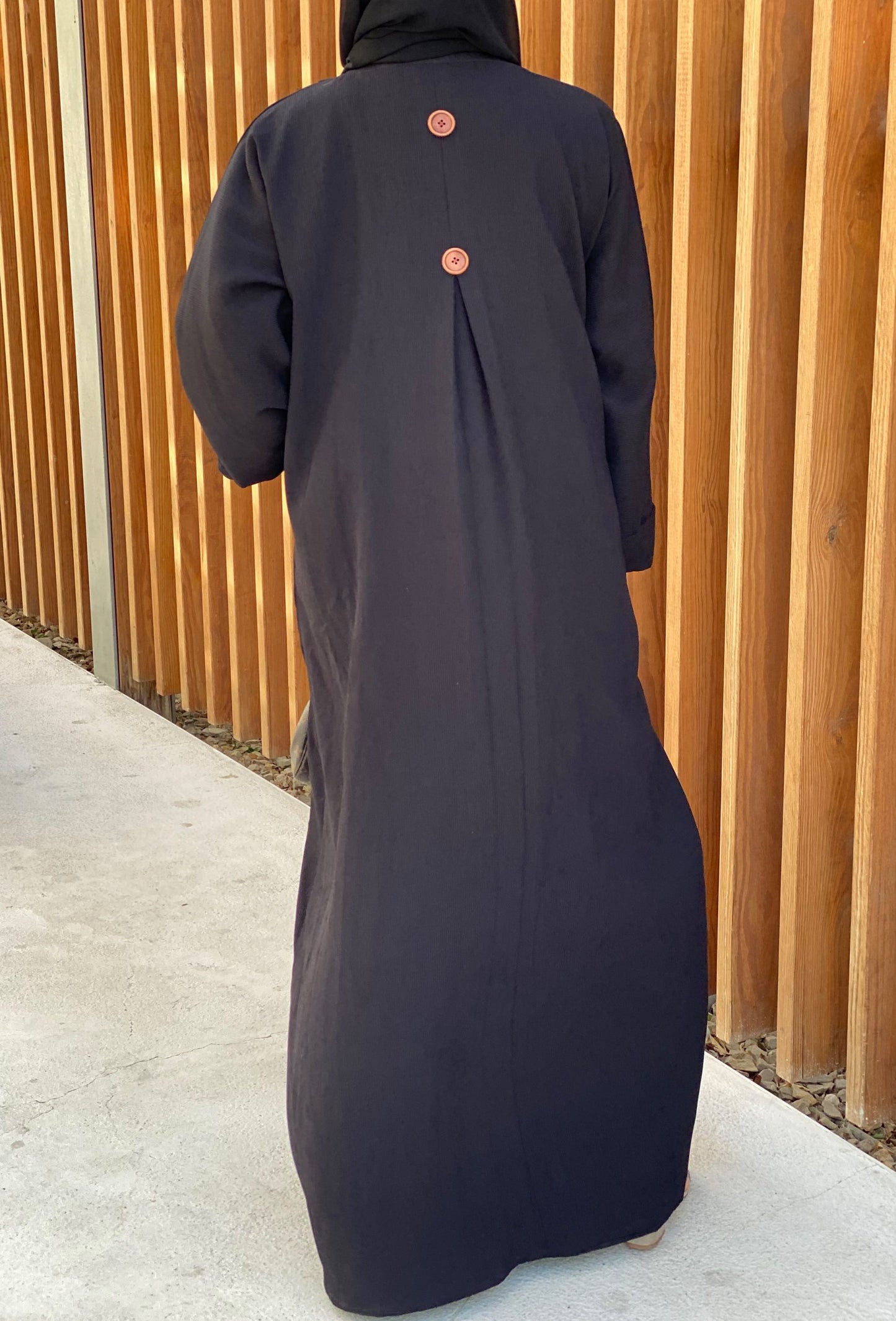 MOISTREET Black Abaya Set Comes with Under Dress and Sheila (6701420150968)