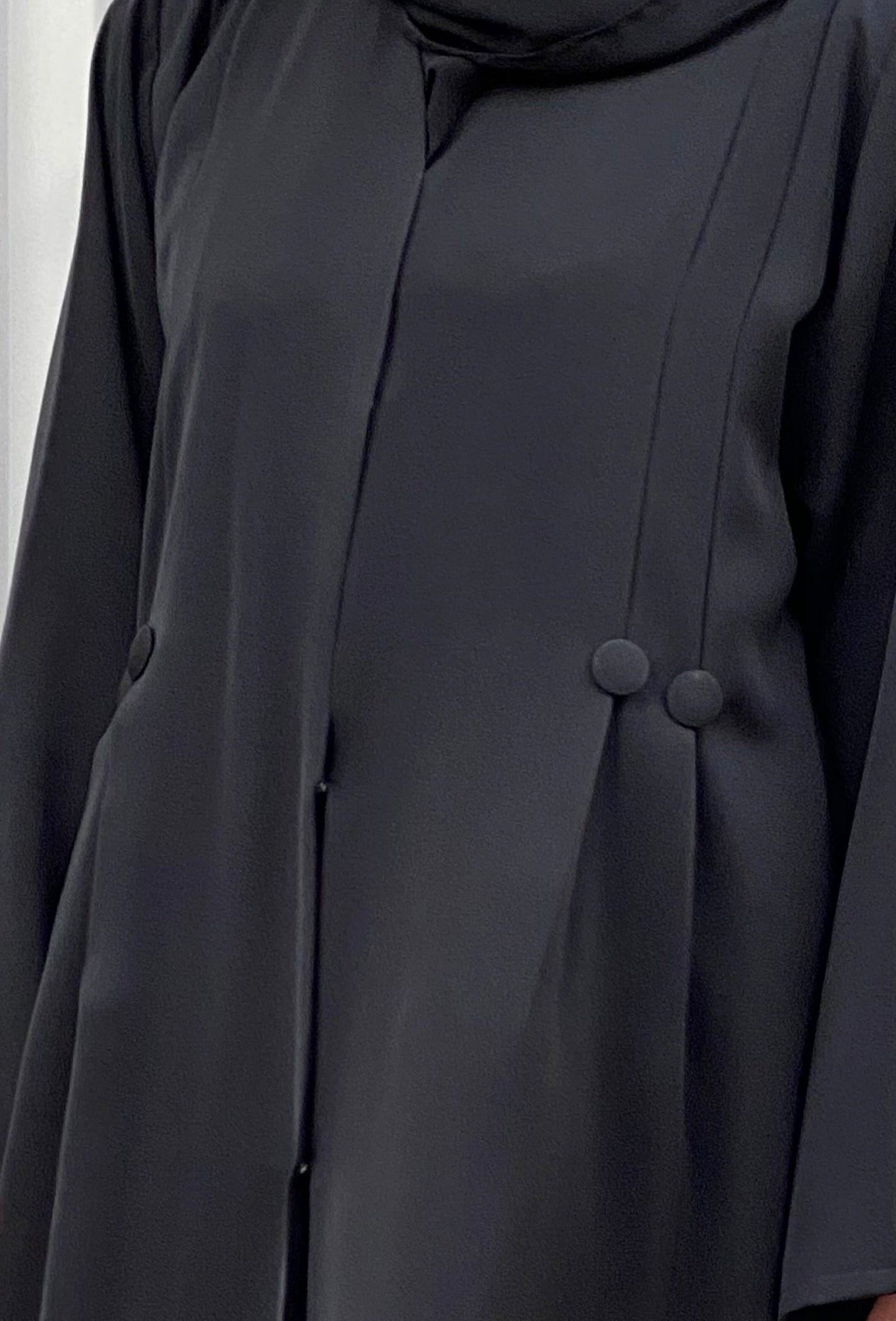 MOiSTREET Black Nada Abaya Set Comes with Under Dress & Sheila (6701419921592)