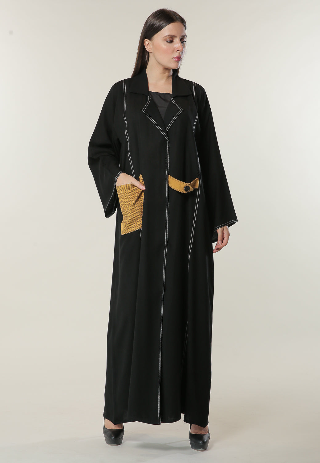 Shop Black Casual Abaya (6701409894584)