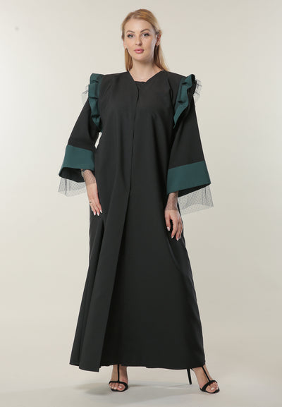 Shop Uniquely Styled Formal Black Abaya (6701411467448)