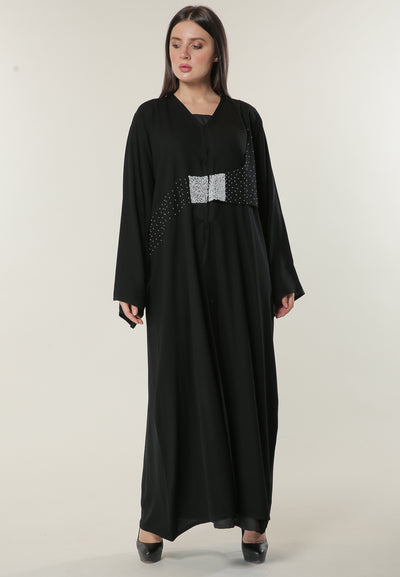 Shop Black Abaya with Handwork (6701409206456)