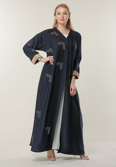 Shop Navy Abaya with Hand Embroidery (6701412581560)
