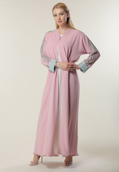 Shop Pink Embellished Abaya (6701412712632)
