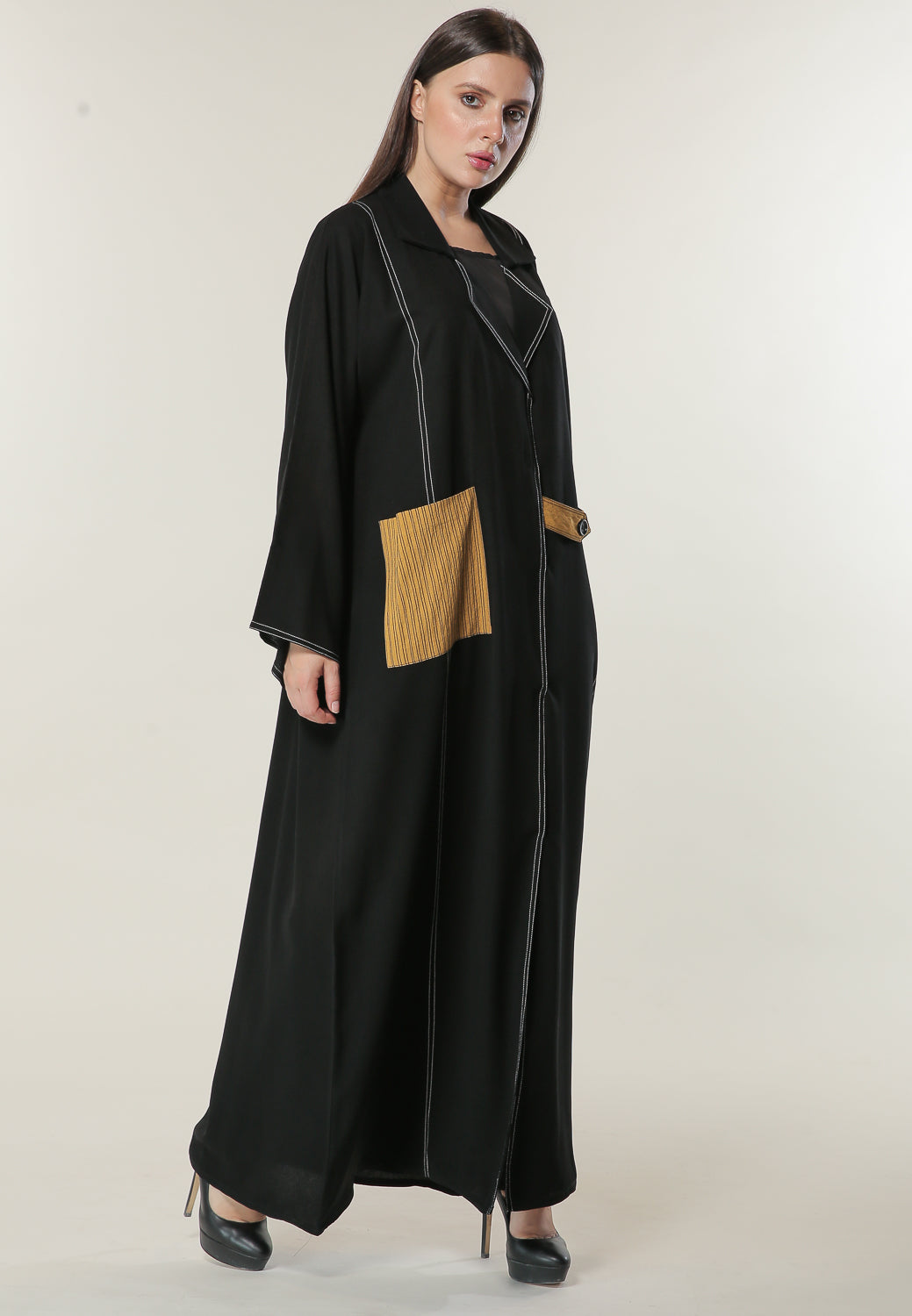 MOiSTREET Black Casual Abaya (6701409894584)