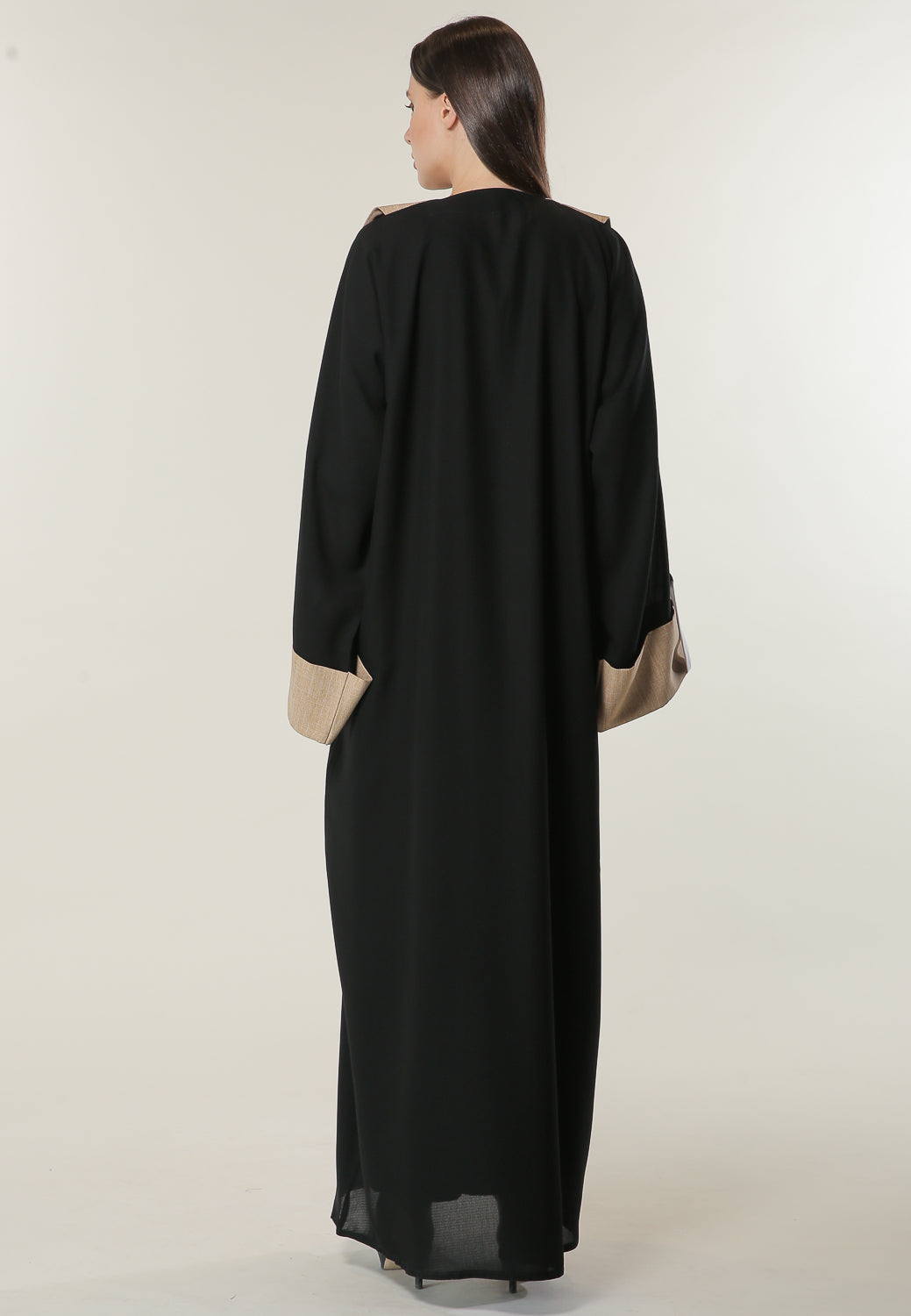 MOiSTREET Casual Black Abaya (6701410058424)