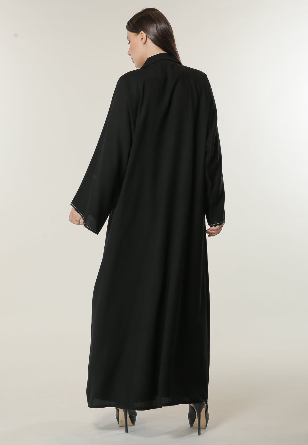 MOiSTREET Black Casual Abaya (6701409894584)