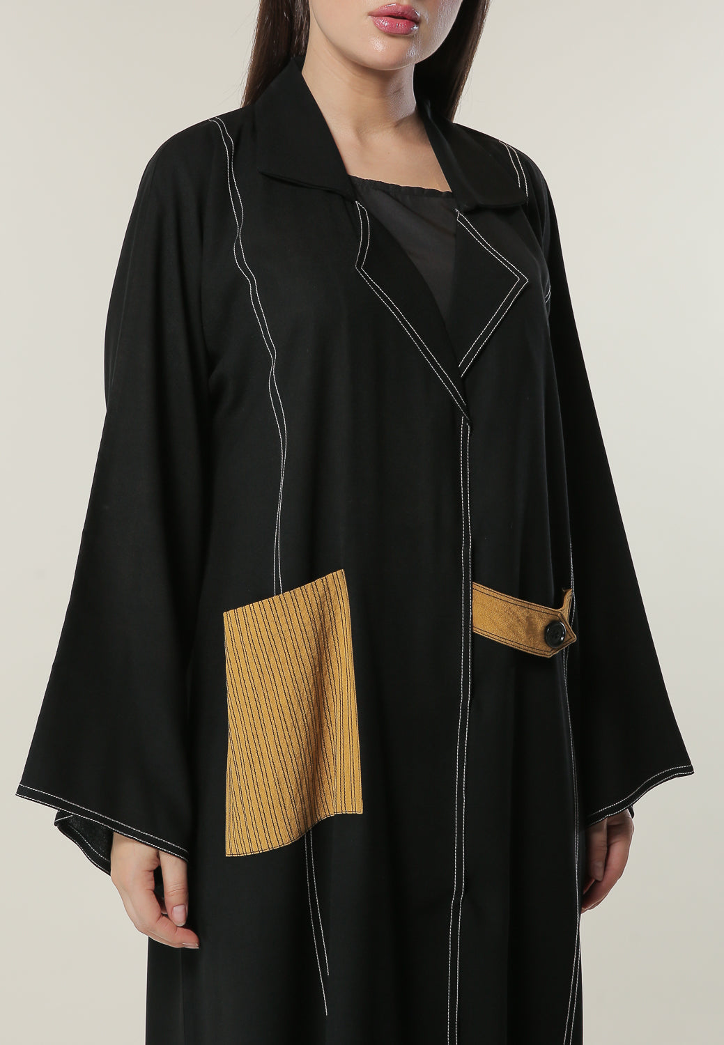 MOiSTREET Black Casual Abaya (6701409894584)