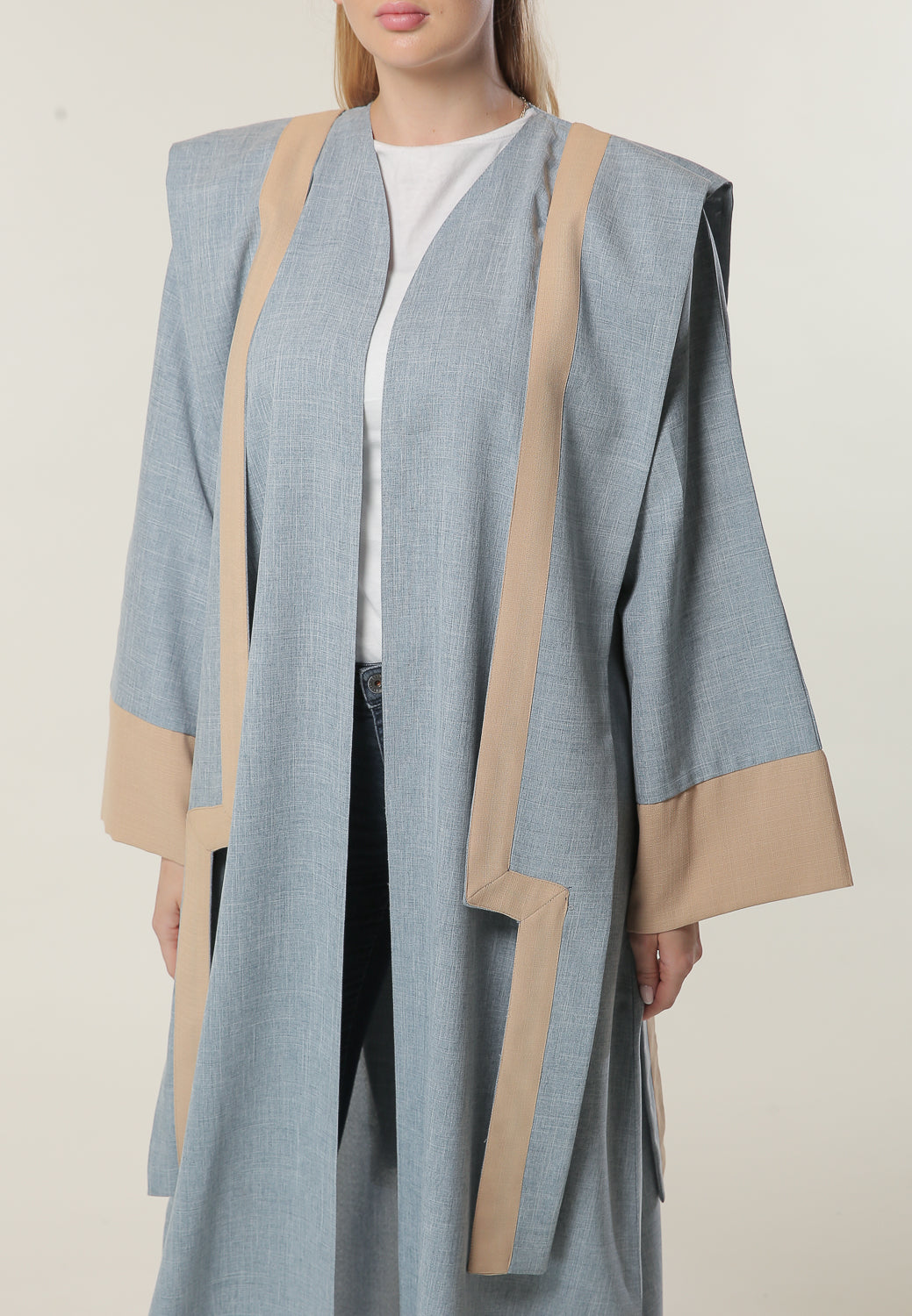 MOiSTREET Blue Casual Abaya (6701410025656)