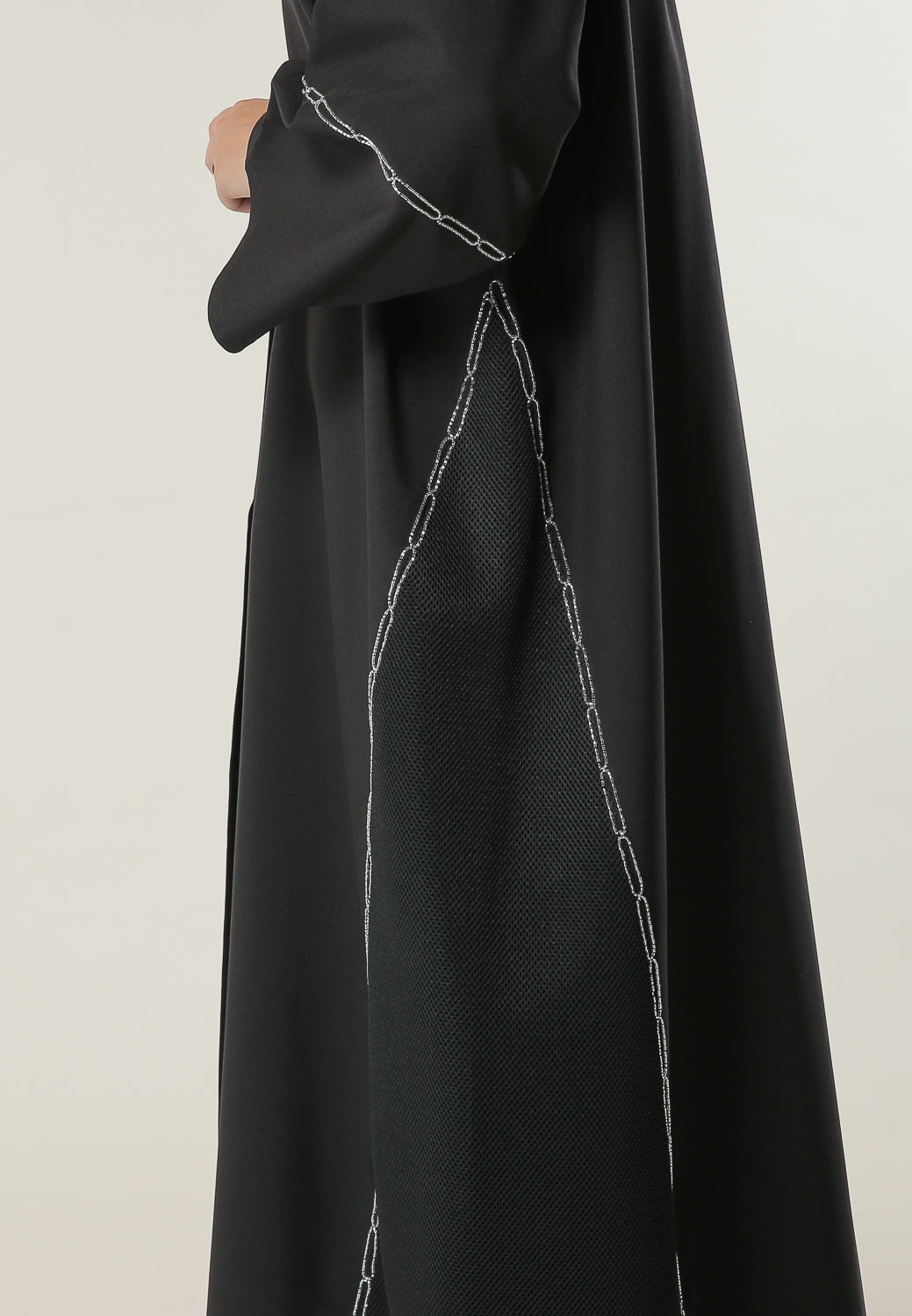 MOiSTREET Black Handwork Abaya (6701411565752)