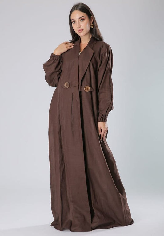 MOiSTREET Western Style Coat Abaya (6701401211064)