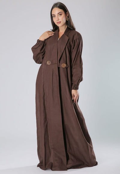 MOiSTREET Western Style Coat Abaya (6701401211064)