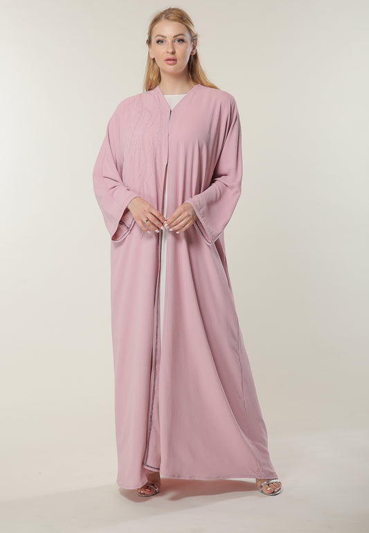 Shop Pink Hand Embroidered Abaya (6701411958968)