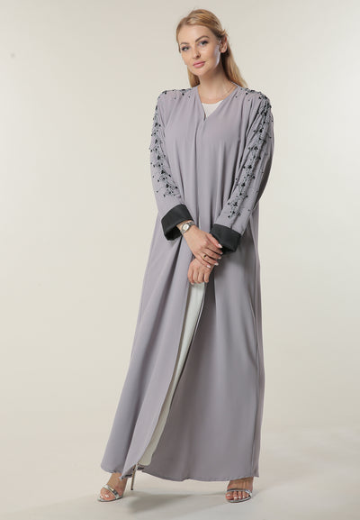 Shop Lavender abaya with Embellishment (6701412155576)