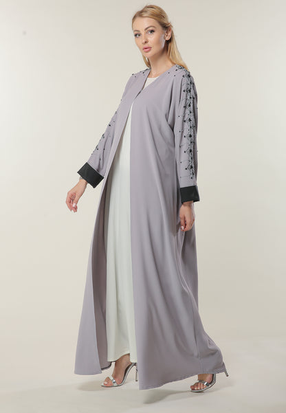 MOiSTREET Lavender abaya with Embellishment (6701412155576)