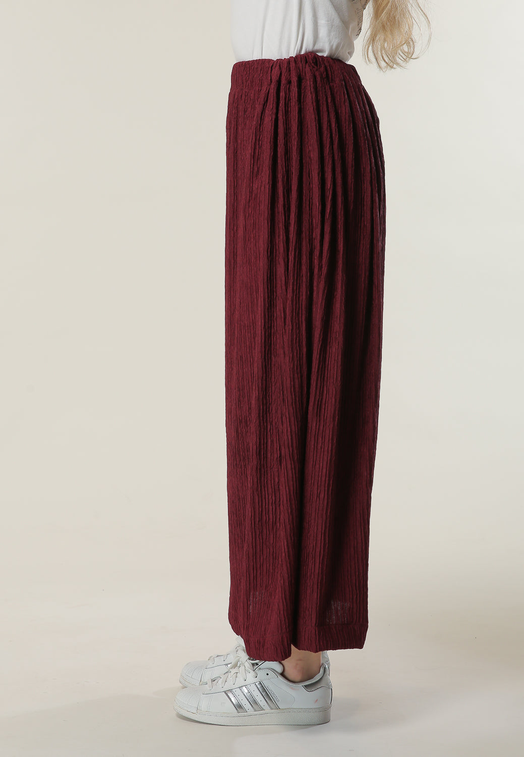 MOiSTREET Maroon Skirt (6701414056120)