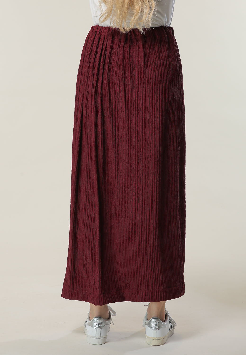 MOiSTREET Maroon Skirt (6701414056120)