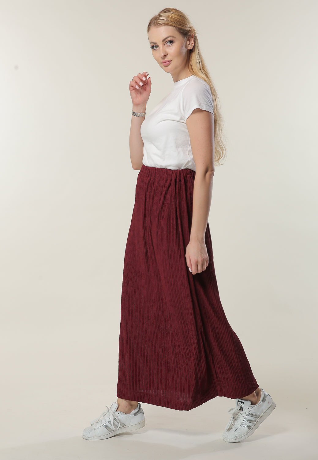 Shop Maroon Skirt (6701414056120)