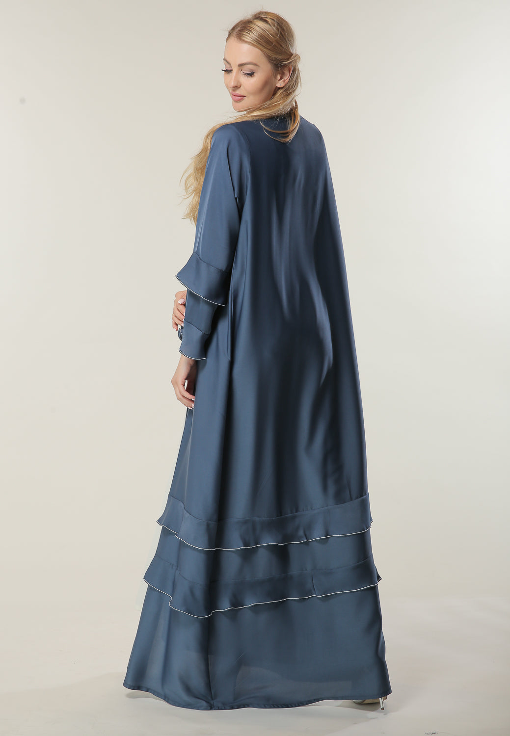 MOiSTREET Casual Blue Abaya (6701411991736)