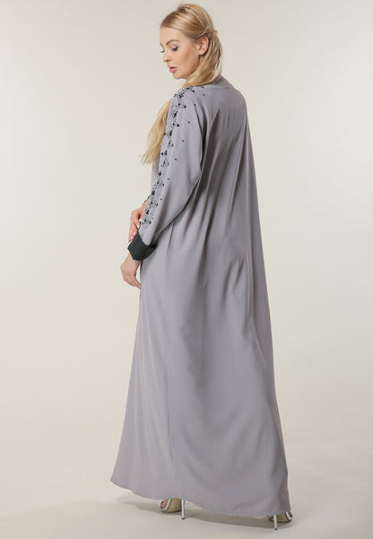 MOiSTREET Lavender abaya with Embellishment (6701412155576)