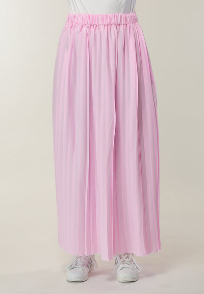 MOiSTREET Pink Pleated Skirt (6701414023352)