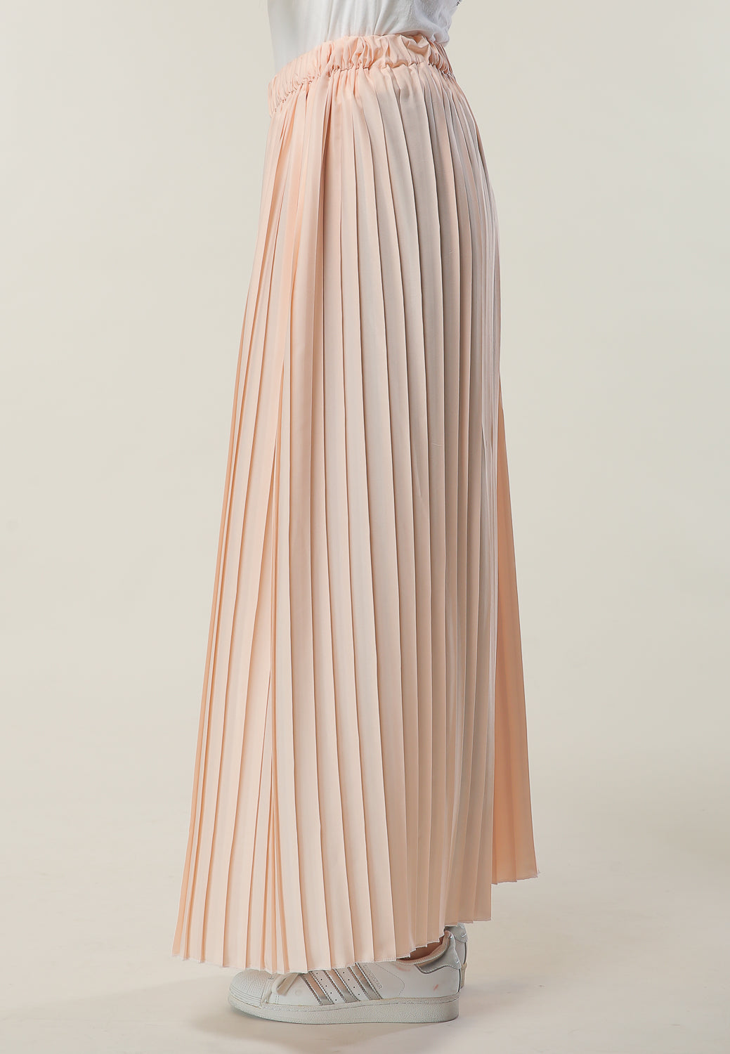 MOiSTREET Beige Pleated Skirt (6701413925048)