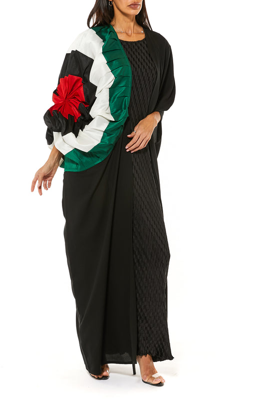 National Day Crepe Abaya (7459421487331)