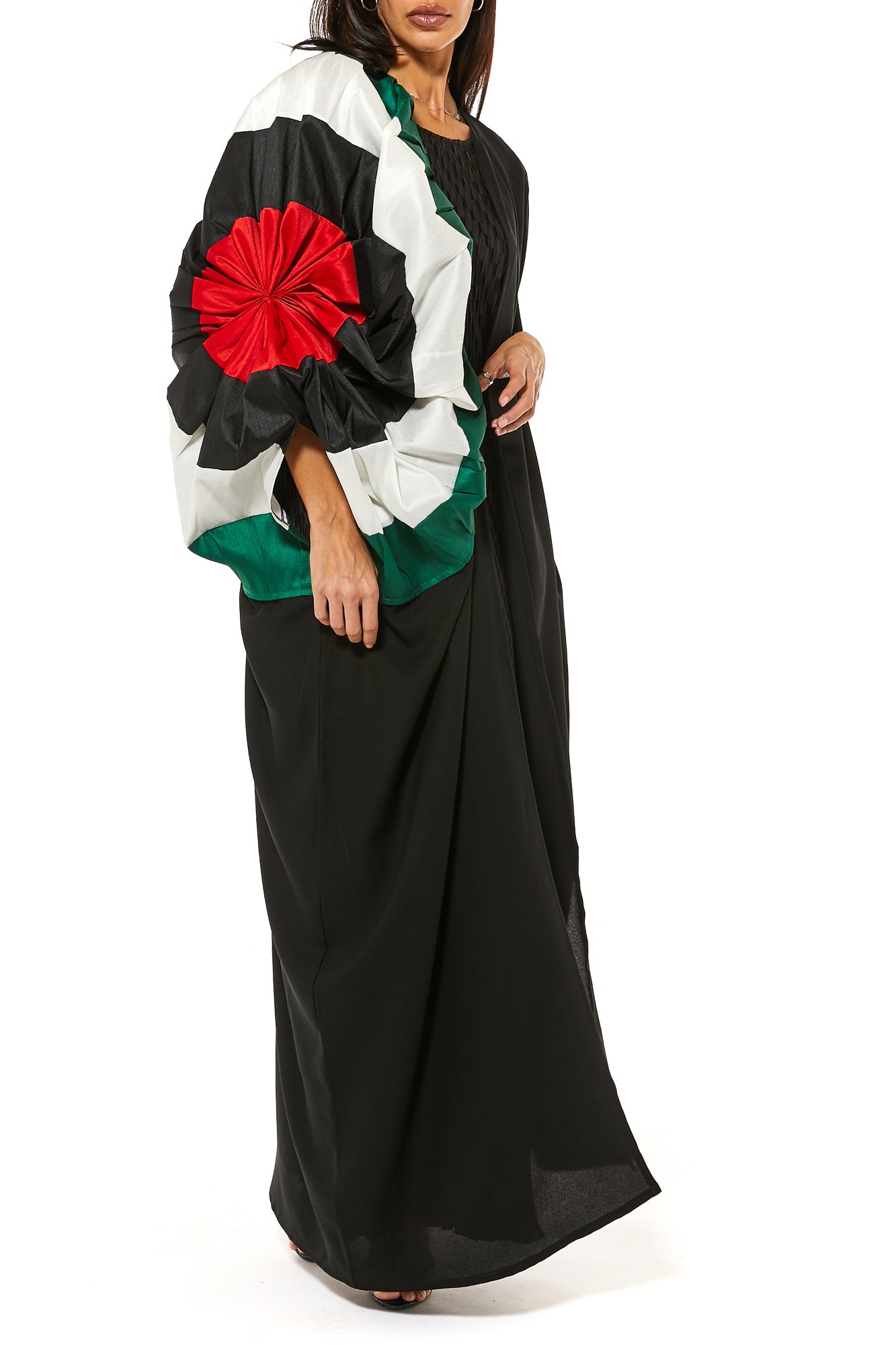 National Day Crepe Abaya (7459421487331)