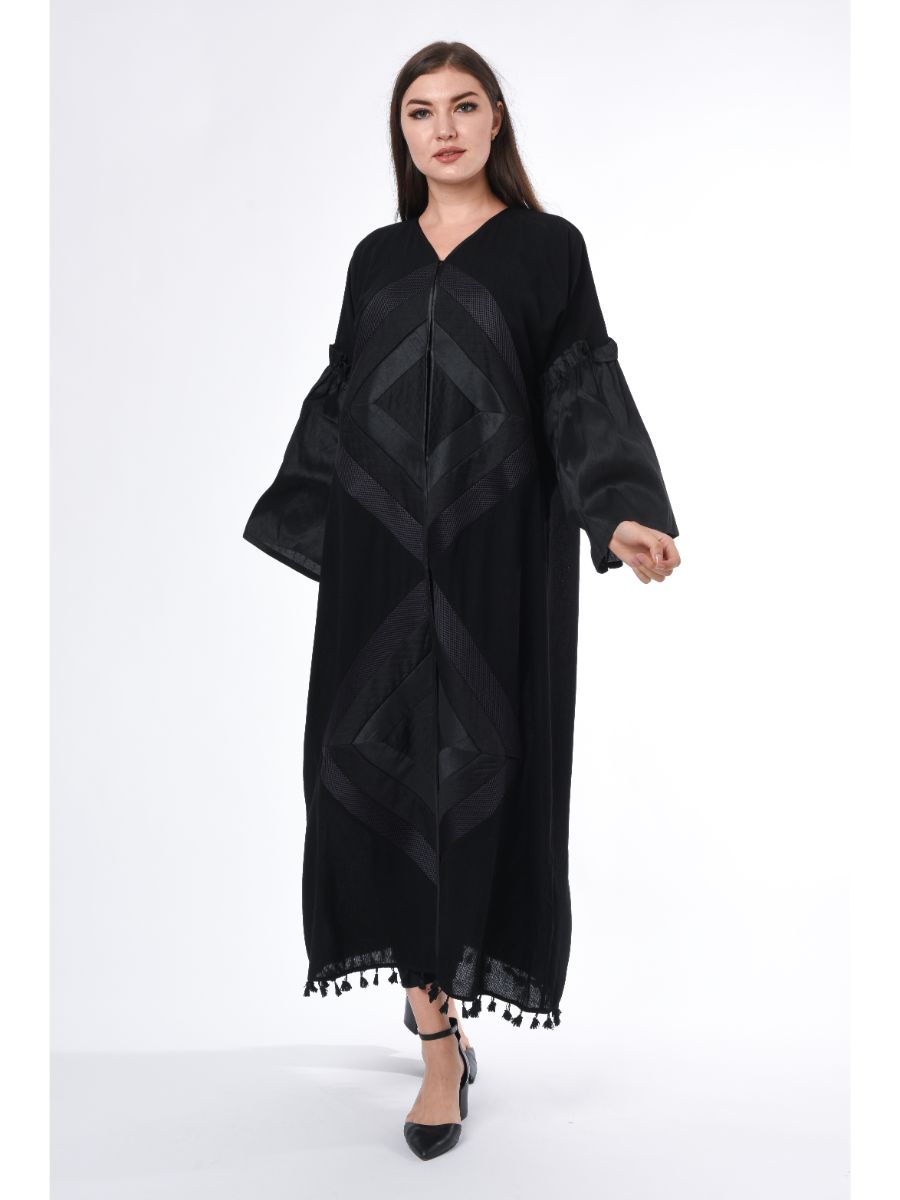 Black Exotic Abaya (6701406355640)