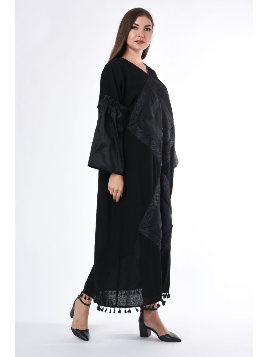 MOiSTREET Black Exotic Abaya (6701406355640)