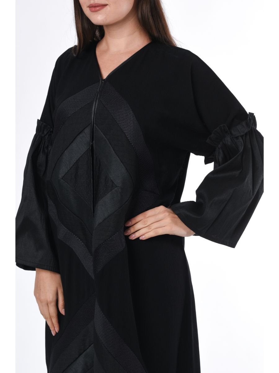 MOiSTREET Black Exotic Abaya (6701406355640)