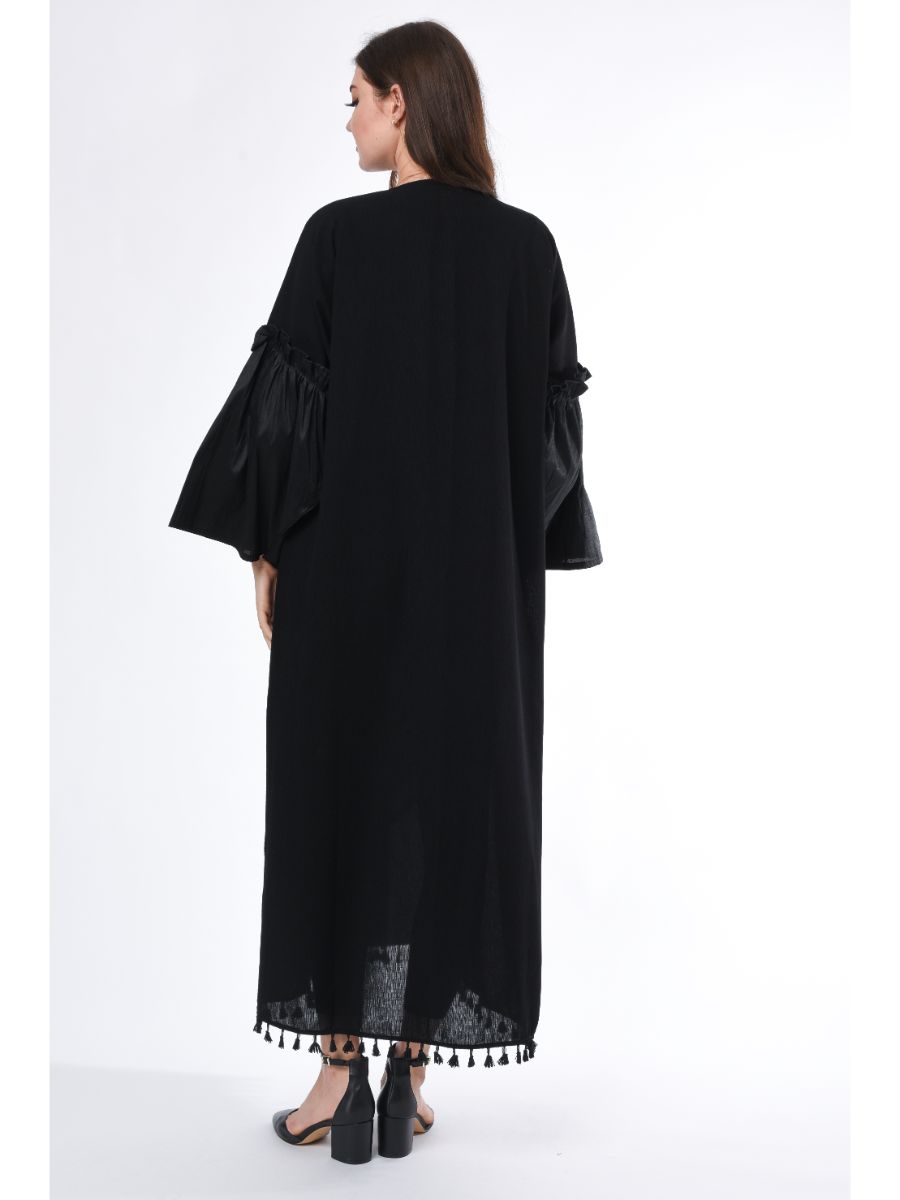 MOiSTREET Black Exotic Abaya (6701406355640)