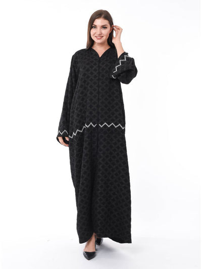 Jacquard Exotic Abaya with Hand Embroidery (6701407404216)