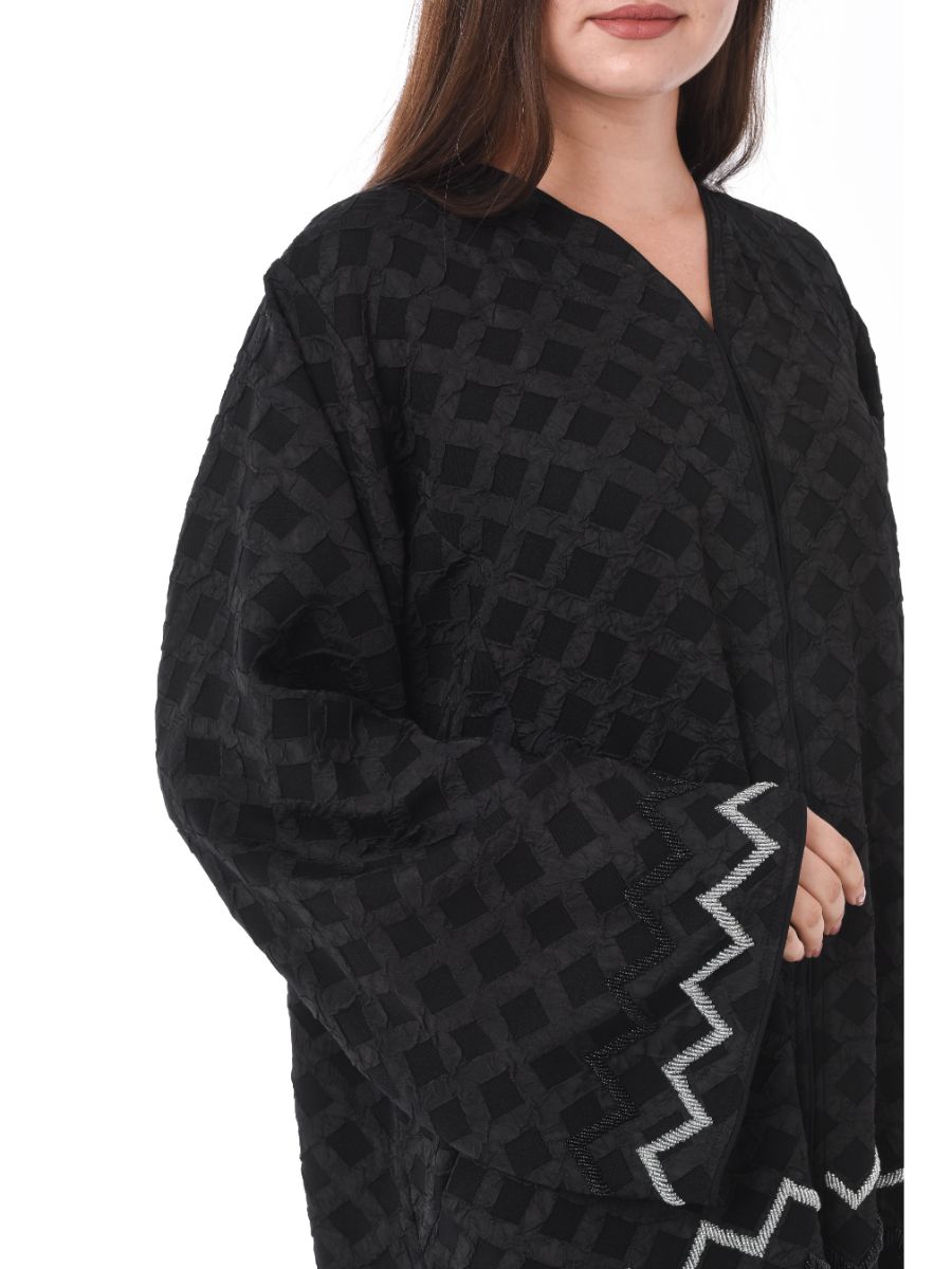 MOiSTREET Jacquard Exotic Abaya with Hand Embroidery (6701407404216)