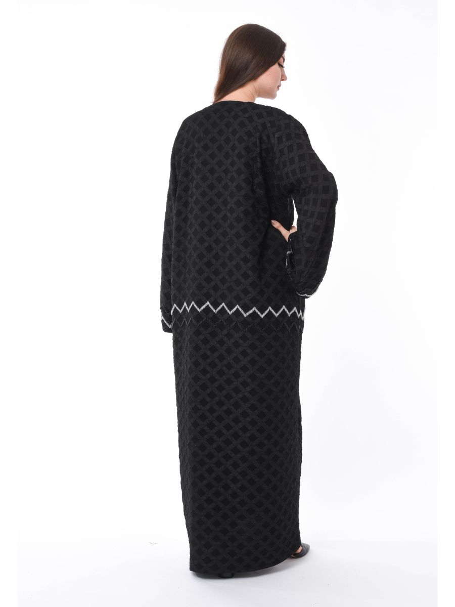 MOiSTREET Jacquard Exotic Abaya with Hand Embroidery (6701407404216)