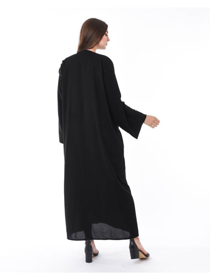 MOiSTREET Black Exotic Abaya with Hand Embroidery and Patchwork (6701407568056)