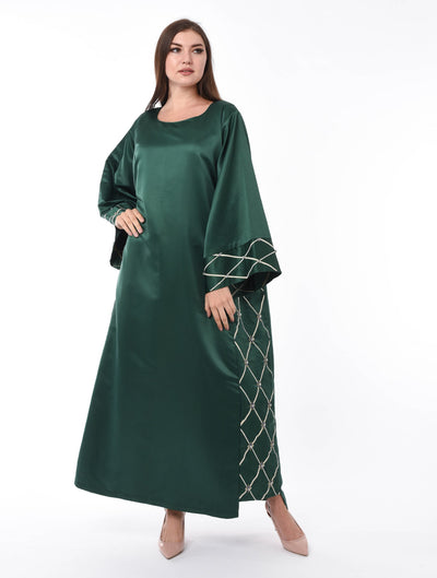 Green Kaftan with Embroidery (6701406814392)