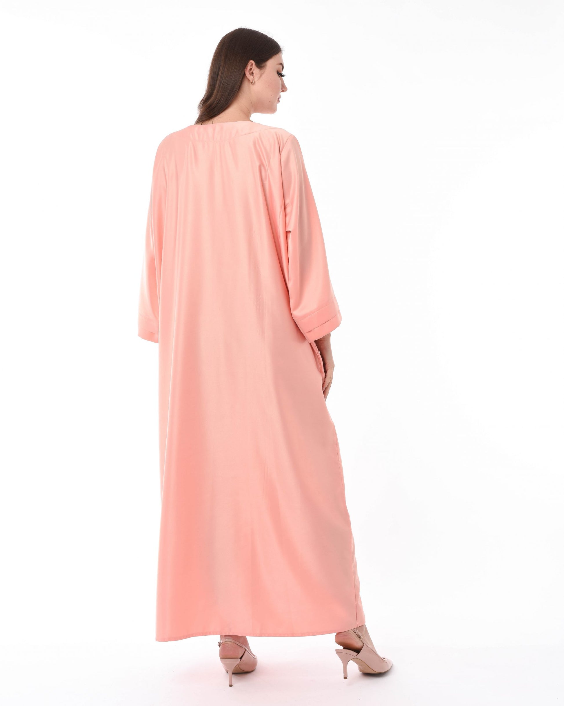 MOiSTREET Orange Kaftan with Hand Embroidery (6701416775864)