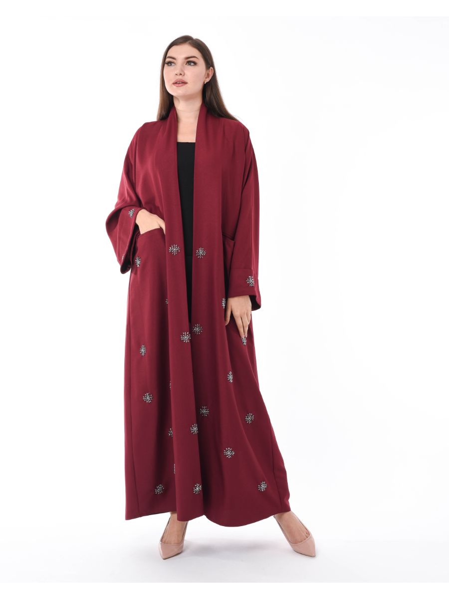 MOiSTREET Cherry Abaya with Hand Embroidery (6701407895736)