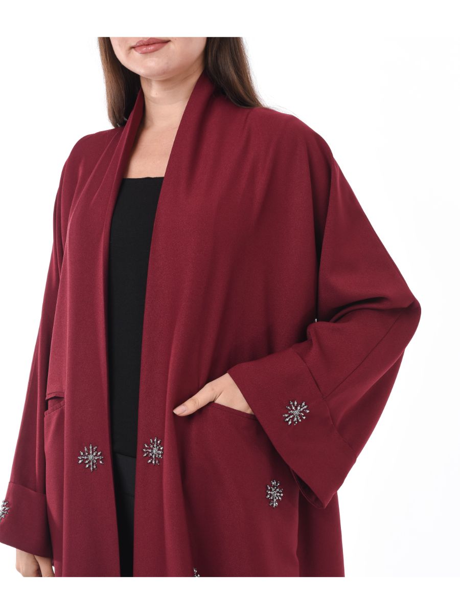 MOiSTREET Cherry Abaya with Hand Embroidery (6701407895736)