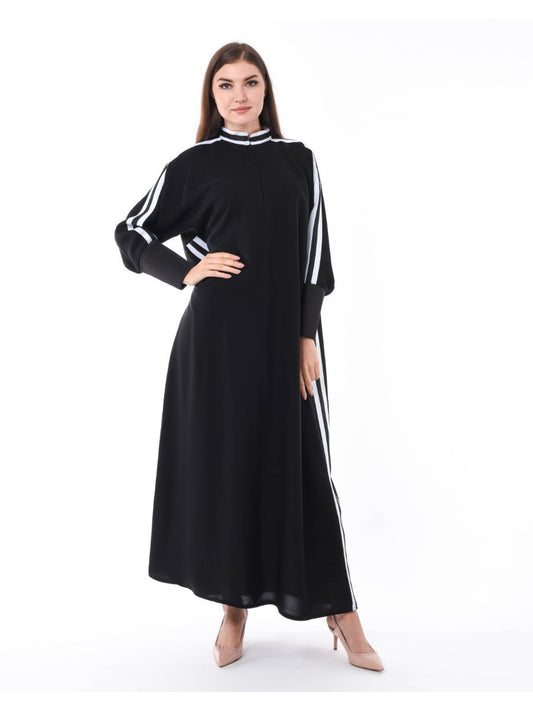 Black Sporty Abaya (6701408059576)