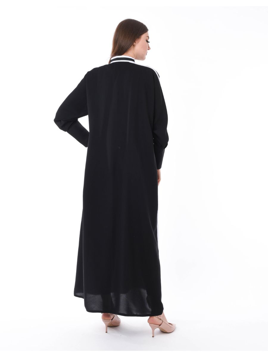 MOiSTREET Black Sporty Abaya (6701408059576)