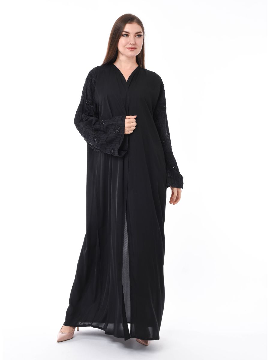 Black Abaya with Hand Work (6701408092344)