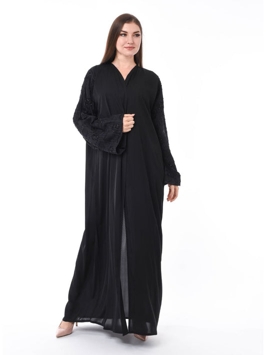 Black Abaya with Hand Work (6701408092344)