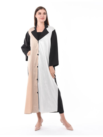 Coat Style Colorblock Abaya (6701408223416)