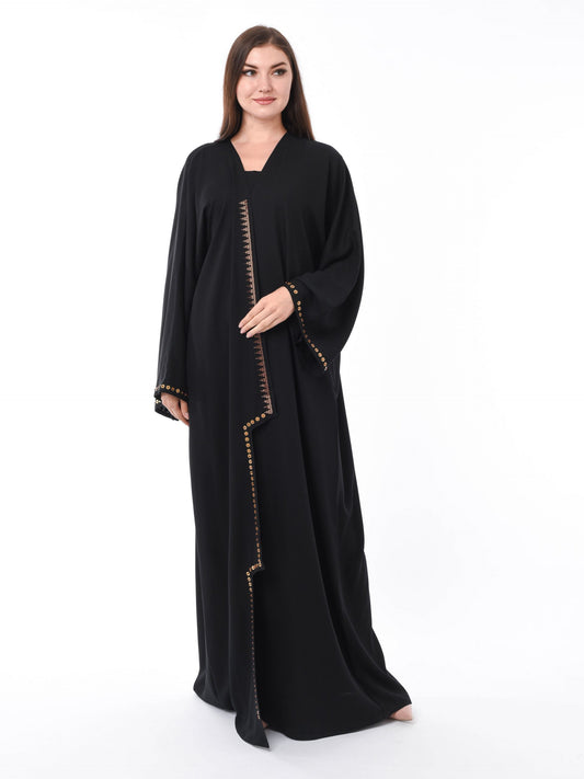 Black Copper Bullets Abaya (6701408583864)