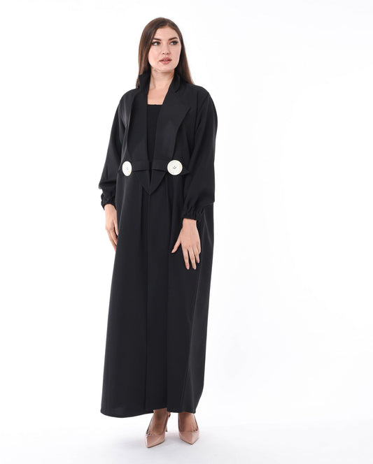 MOiSTREET Black Formal Abaya (6701408878776)