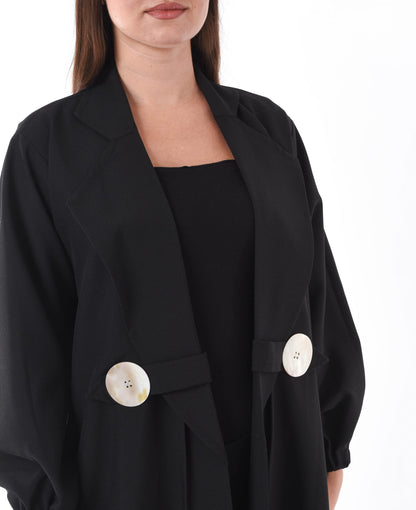 MOiSTREET Black Formal Abaya (6701408878776)