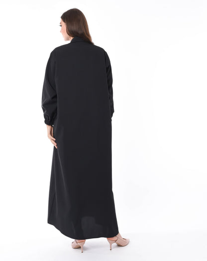MOiSTREET Black Formal Abaya (6701408878776)
