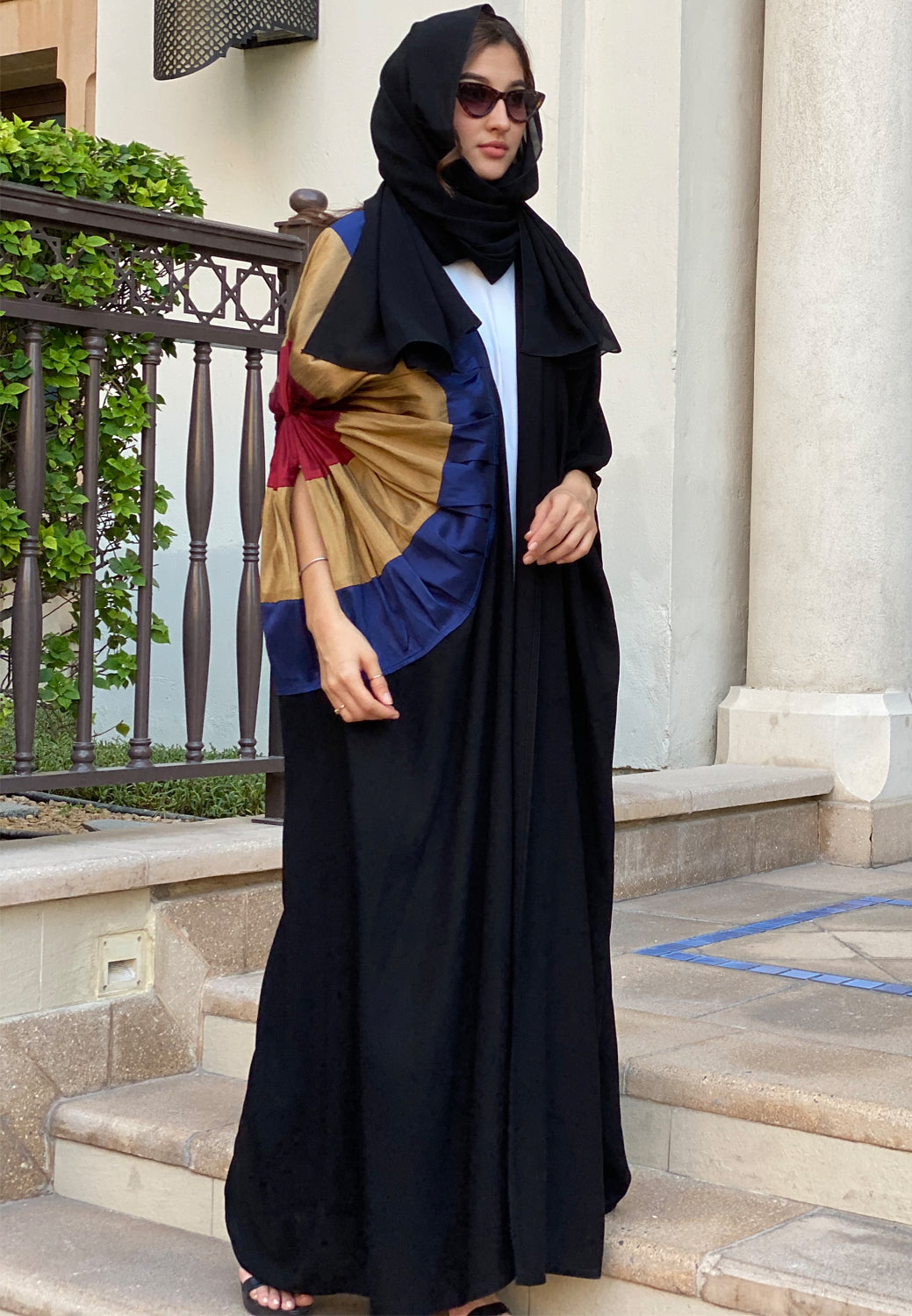 MOiSTREET Frill Flower Abaya (6701415825592)